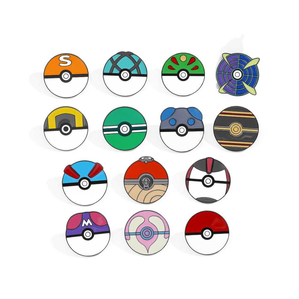 Anime Ball Cartoon Enamel Pins - Pokeball Cosplay Prop recension och pris