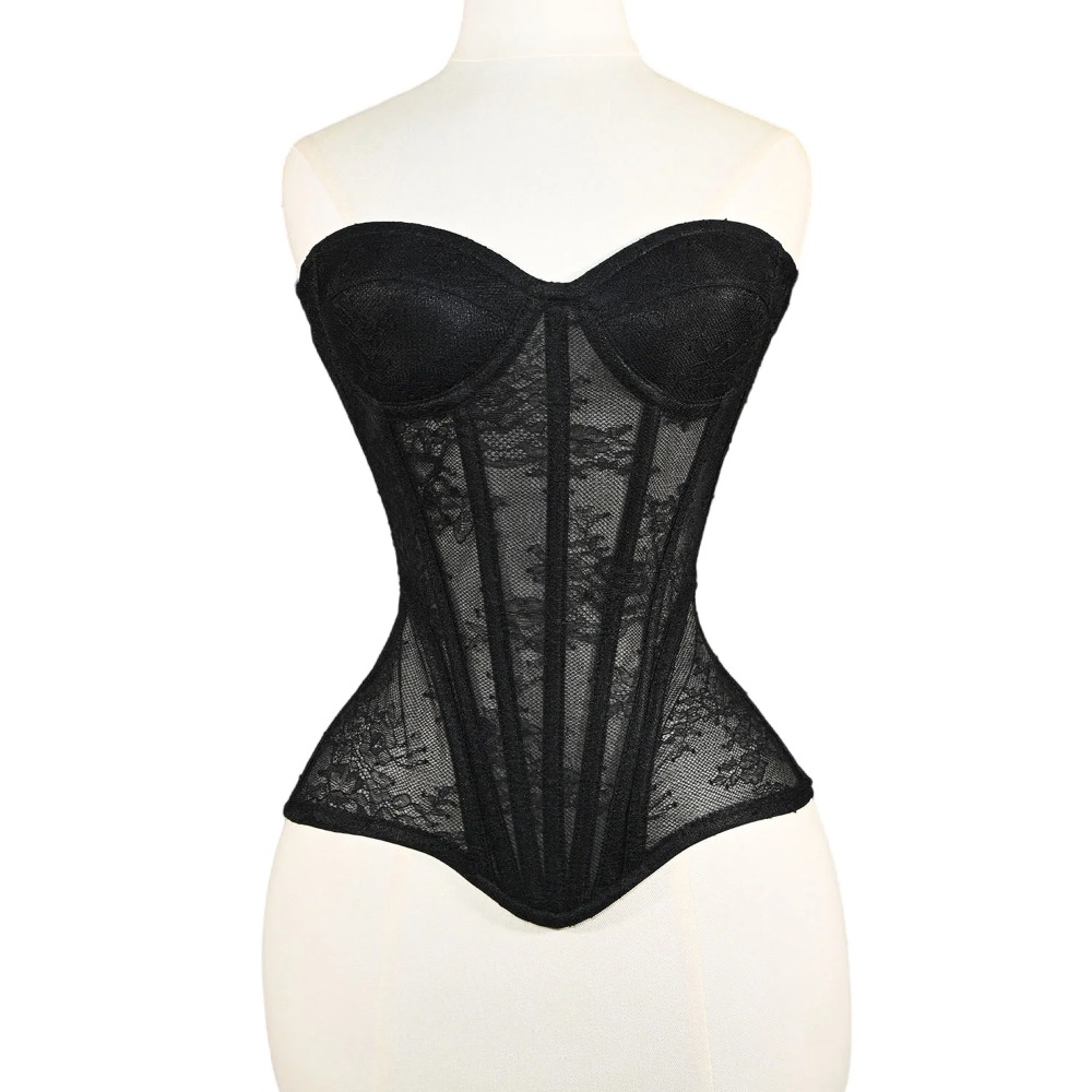 Women Mesh Corset Busiter Over - Boning Corset Steel recension och pris