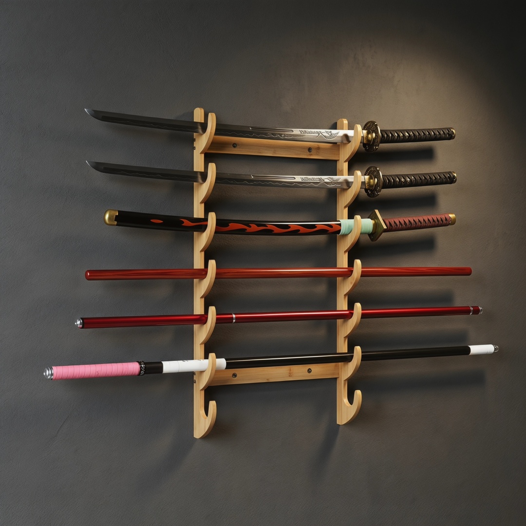 8-Layers Wall Sword Storage Sh - Cosplay Prop Katana recension och pris